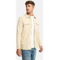 INDICODE Hemd Langarm INNemoto Zip Shirt, Größe S in Beige