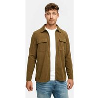 INDICODE Hemd Langarm INNemoto Zip Shirt, Größe M in Braun
