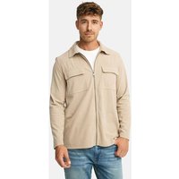 INDICODE Hemd Langarm INNemoto Zip Shirt, Größe M in Beige