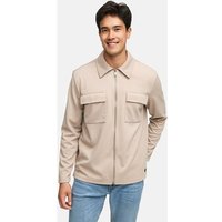 INDICODE Hemd Langarm INNezzo Zip Shirt, Größe XL in Beige