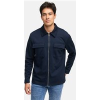 INDICODE Hemd Langarm INNezzo Zip Shirt, Größe XXL in Blau