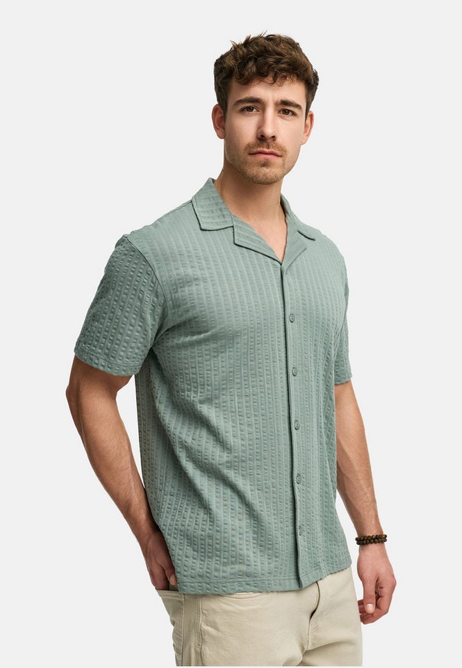 INDICODE Kurzarmhemd Herren INCrepe Herrenhemd Kurzarm Strukturstoff für den perfekten Fit – Bild 3 von 5