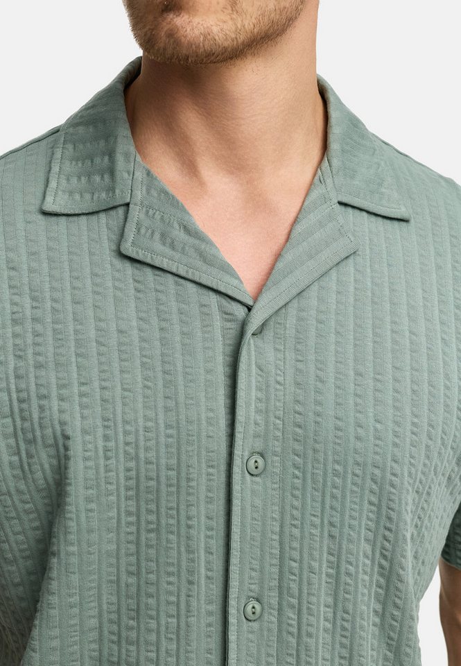 INDICODE Kurzarmhemd Herren INCrepe Herrenhemd Kurzarm Strukturstoff für den perfekten Fit – Bild 4 von 5