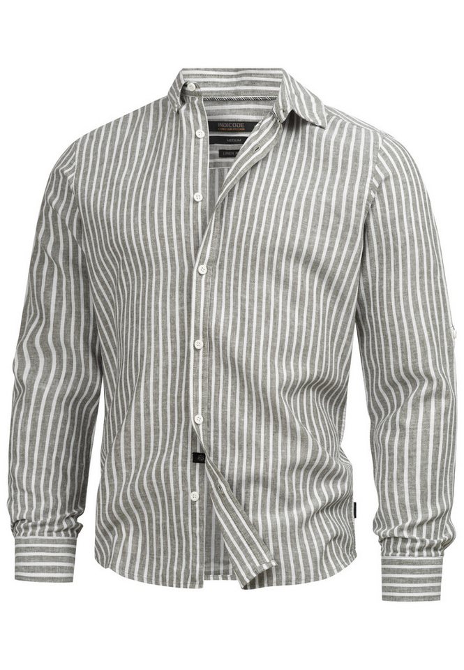 INDICODE Langarmhemd Herren Brayden Herrenhemd Langarm mit Button-Down-Kragen – Bild 2 von 5