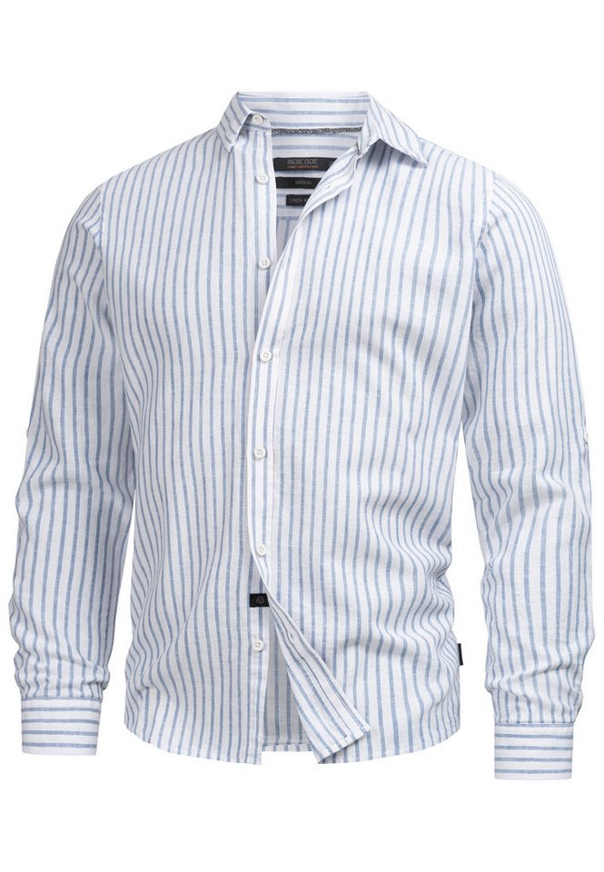 INDICODE Langarmhemd Herren Brayden Herrenhemd Langarm mit Button-Down-Kragen – Bild 2 von 5