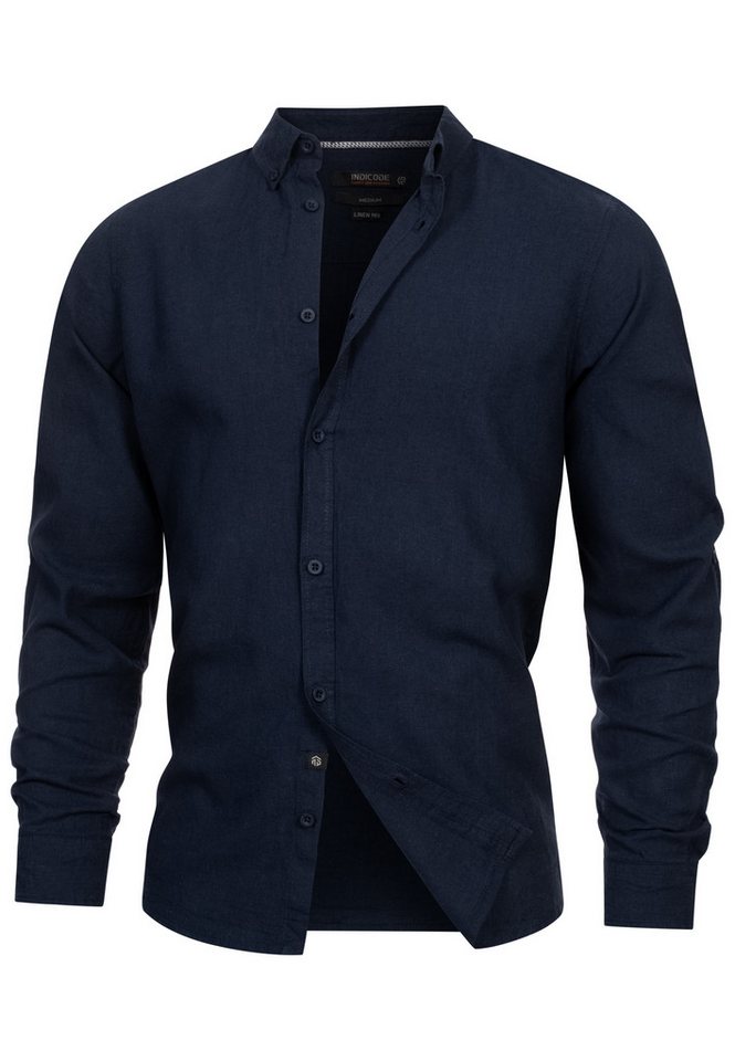INDICODE Langarmhemd Herren Brayden Herrenhemd Langarm mit Button-Down-Kragen – Bild 2 von 5