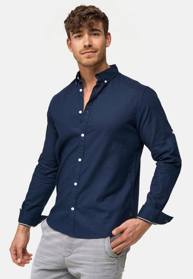 INDICODE Langarmhemd Herren Brayden Herrenhemd Langarm mit Button-Down-Kragen – Bild 3 von 5