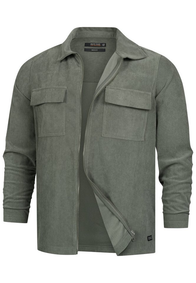 INDICODE Langarmhemd Herren INNemoto Zip Herrenhemd Langarm Leichtes Zip-Hemd mit Brusttaschen – Bild 2 von 5