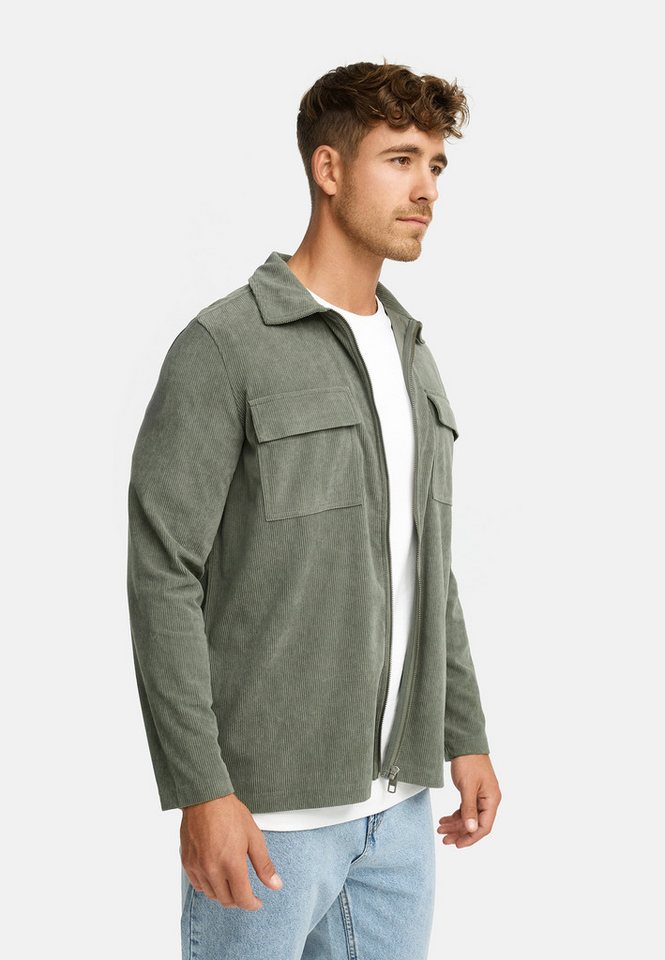 INDICODE Langarmhemd Herren INNemoto Zip Herrenhemd Langarm Leichtes Zip-Hemd mit Brusttaschen – Bild 3 von 5