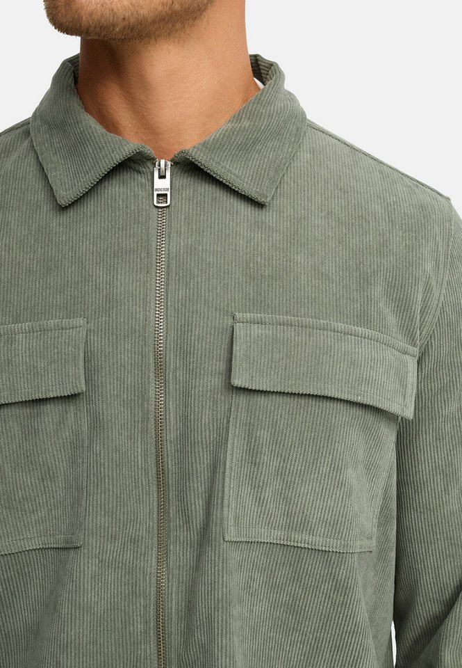 INDICODE Langarmhemd Herren INNemoto Zip Herrenhemd Langarm Leichtes Zip-Hemd mit Brusttaschen – Bild 4 von 5