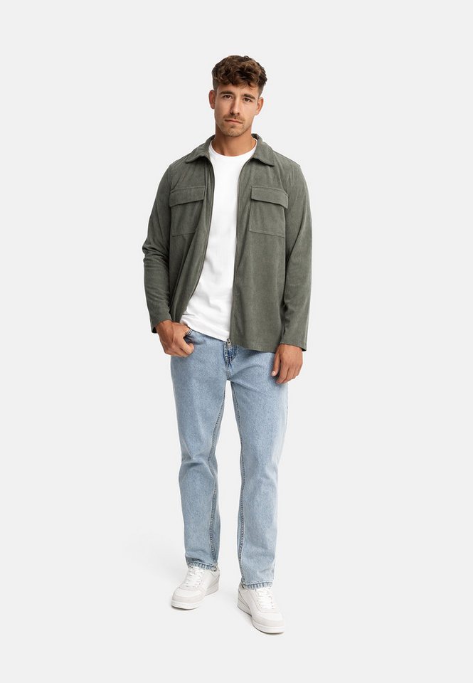INDICODE Langarmhemd Herren INNemoto Zip Herrenhemd Langarm Leichtes Zip-Hemd mit Brusttaschen – Bild 5 von 5