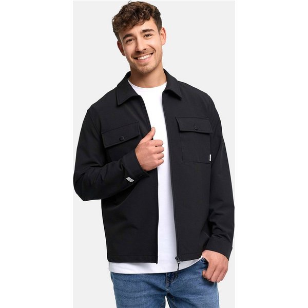 INDICODE Langarmhemd Herren INRommie Overshirt mit zwei Brust-Taschen und Reißverschluss