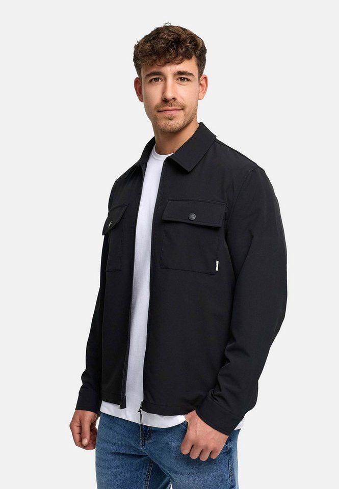 INDICODE Langarmhemd Herren INRommie Overshirt mit zwei Brust-Taschen und Reißverschluss – Bild 3 von 5