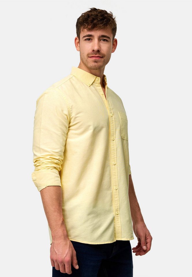 INDICODE Langarmhemd Herren Kepner Herrenhemd Langarm mit Button-Down-Kragen und Brusttasche – Bild 3 von 5