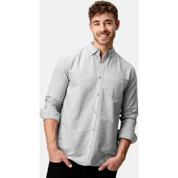 INDICODE Langarmhemd Herren Kepner Herrenhemd Langarm mit Button-Down-Kragen und Brusttasche
