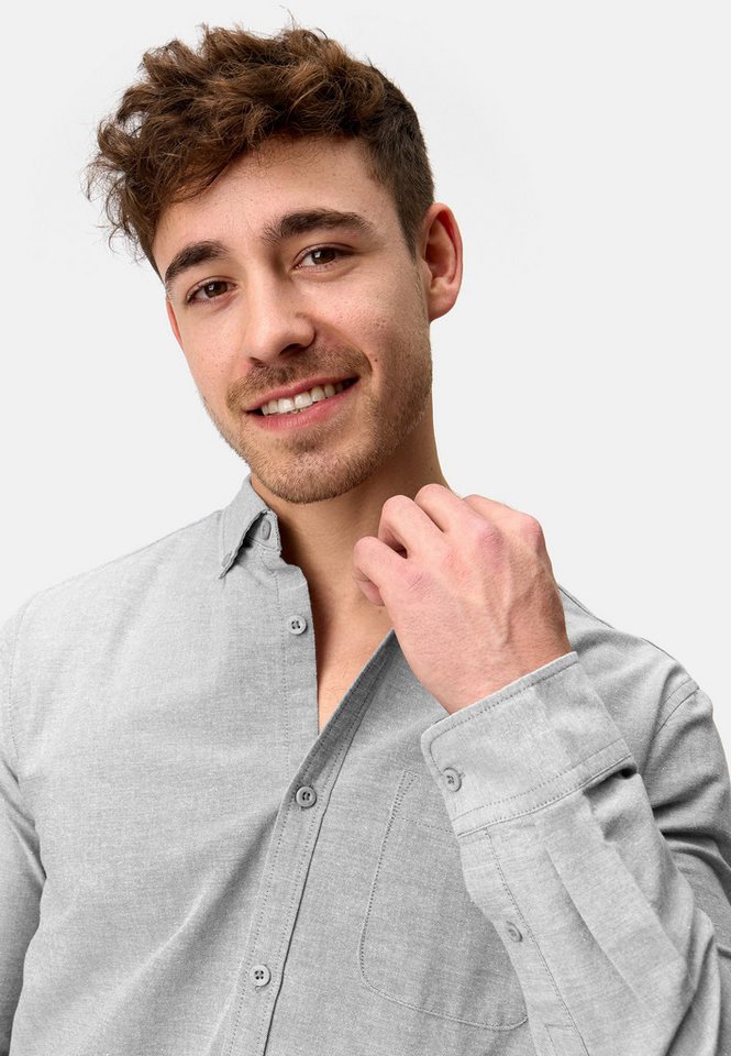 INDICODE Langarmhemd Herren Kepner Herrenhemd Langarm mit Button-Down-Kragen und Brusttasche – Bild 4 von 5