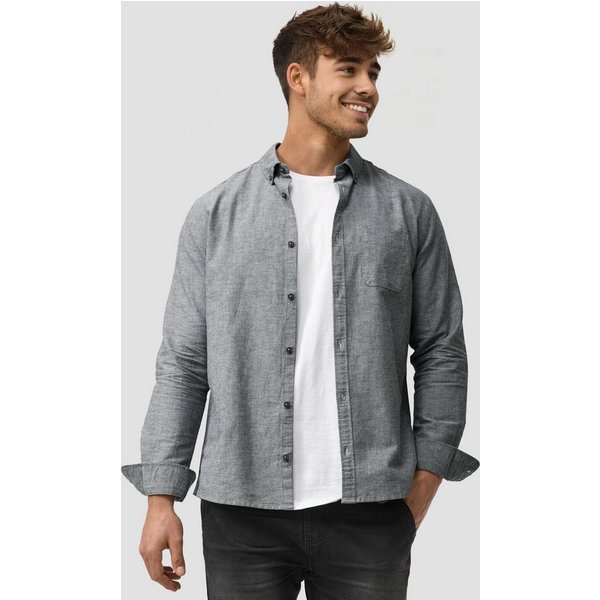 INDICODE Langarmhemd Herren Kepner Herrenhemd Langarm mit Button-Down-Kragen und Brusttasche