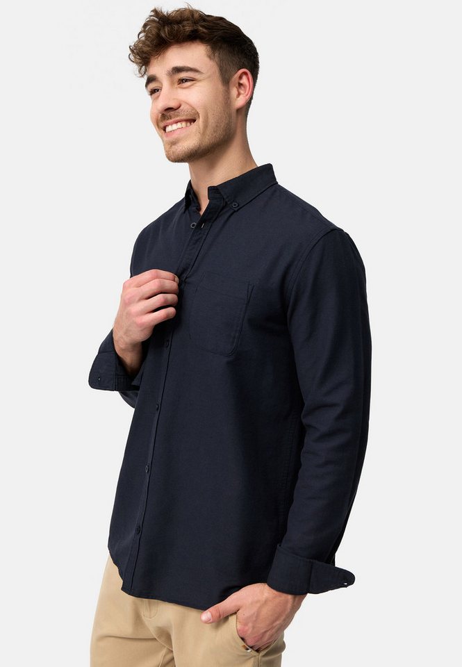 INDICODE Langarmhemd Herren Kepner Herrenhemd Langarm mit Button-Down-Kragen und Brusttasche – Bild 3 von 5