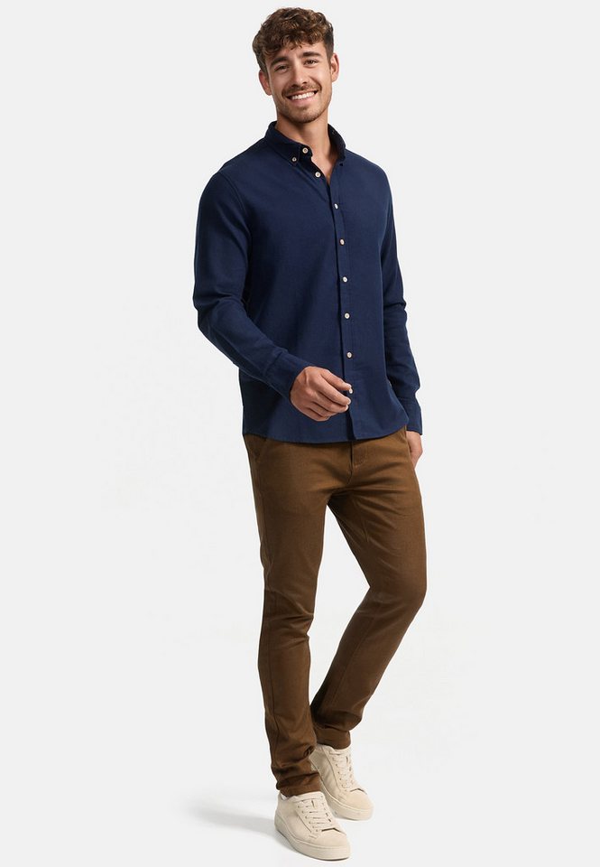 INDICODE Langarmhemd Herren Riverside Herrenhemd Langarm Langarmhemd mit Button-Down-Kragen – Bild 3 von 5