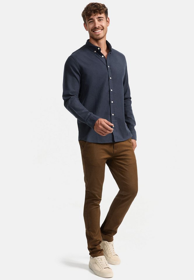 INDICODE Langarmhemd Herren Riverside Herrenhemd Langarm Langarmhemd mit Button-Down-Kragen – Bild 5 von 5