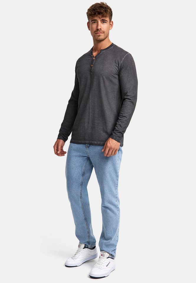 INDICODE Langarmshirt Herren INKilsone Shirt Langarm Herrenshirt lässiges Longsleeve mit modischer Knopfleiste – Bild 5 von 5
