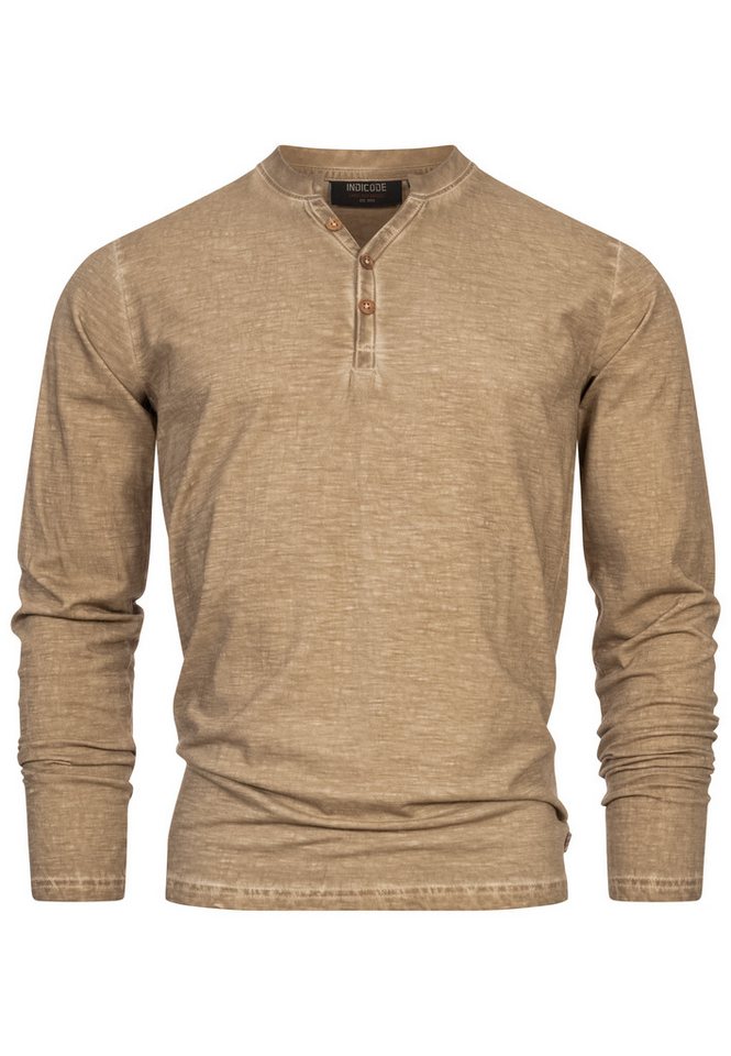 INDICODE Langarmshirt Herren INKilsone Shirt Langarm Herrenshirt lässiges Longsleeve mit modischer Knopfleiste – Bild 2 von 5