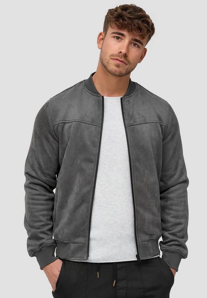 INDICODE Lederimitatjacke Herren Ibon Übergangsjacke Herrenjacke Kunstlederjacke mit Stehkragen – Bild 3 von 5