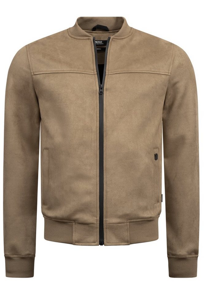 INDICODE Lederimitatjacke Herren Ibon Übergangsjacke Herrenjacke Kunstlederjacke mit Stehkragen – Bild 2 von 5