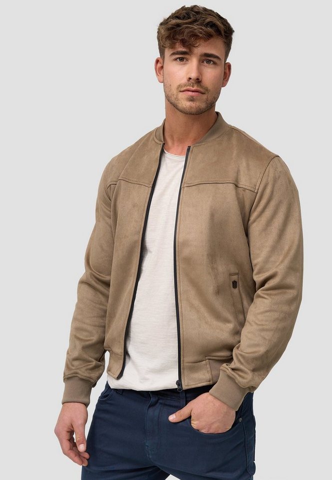 INDICODE Lederimitatjacke Herren Ibon Übergangsjacke Herrenjacke Kunstlederjacke mit Stehkragen – Bild 3 von 5