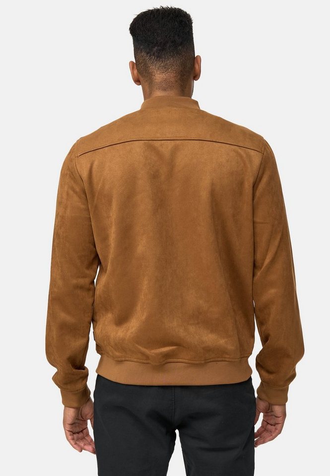INDICODE Lederimitatjacke Herren Ibon Übergangsjacke Herrenjacke Kunstlederjacke mit Stehkragen – Bild 5 von 5