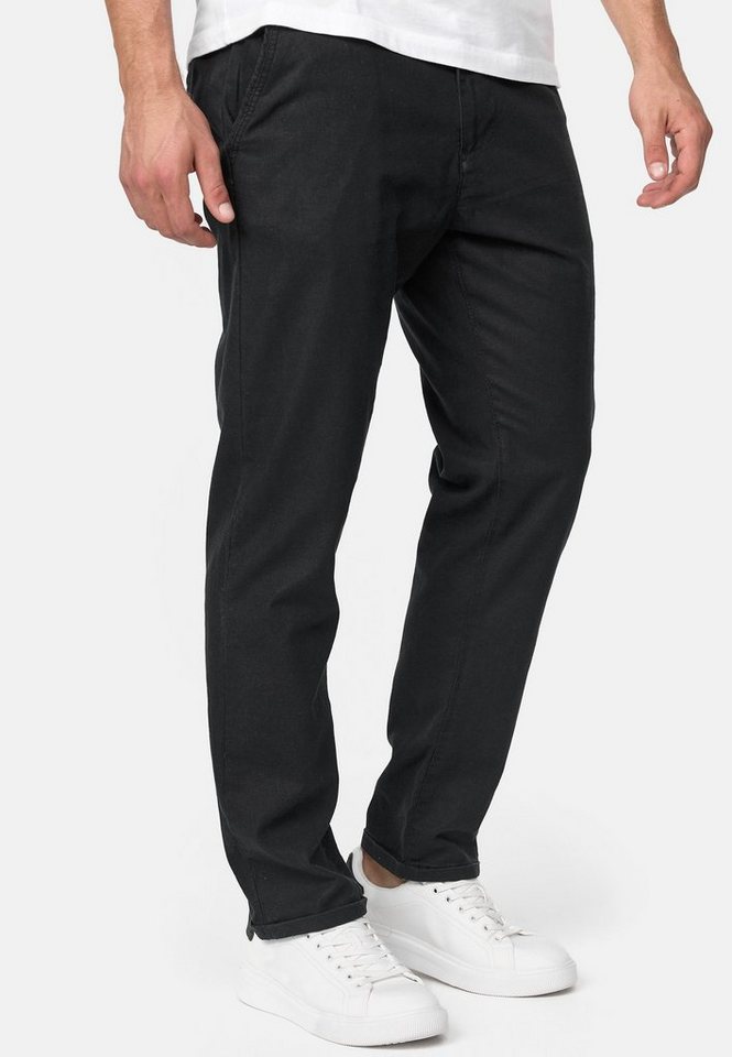 INDICODE Leinenhose Herren Bryne Sommerhose Leinen Herrenhose mit 4 Taschen, Leinen,- Baumwollgemisch – Bild 2 von 5