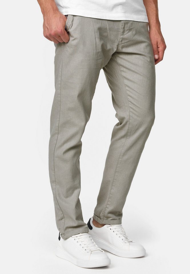 INDICODE Leinenhose Herren Bryne Sommerhose Leinen Herrenhose mit 4 Taschen, Leinen,- Baumwollgemisch – Bild 2 von 5