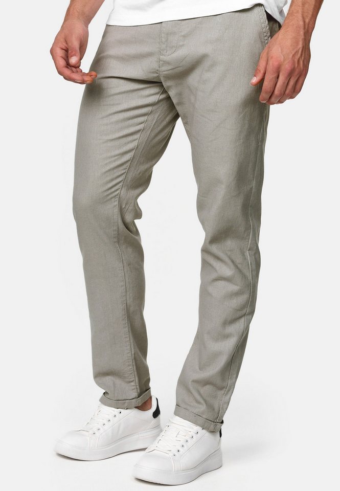 INDICODE Leinenhose Herren Bryne Sommerhose Leinen Herrenhose mit 4 Taschen, Leinen,- Baumwollgemisch – Bild 3 von 5