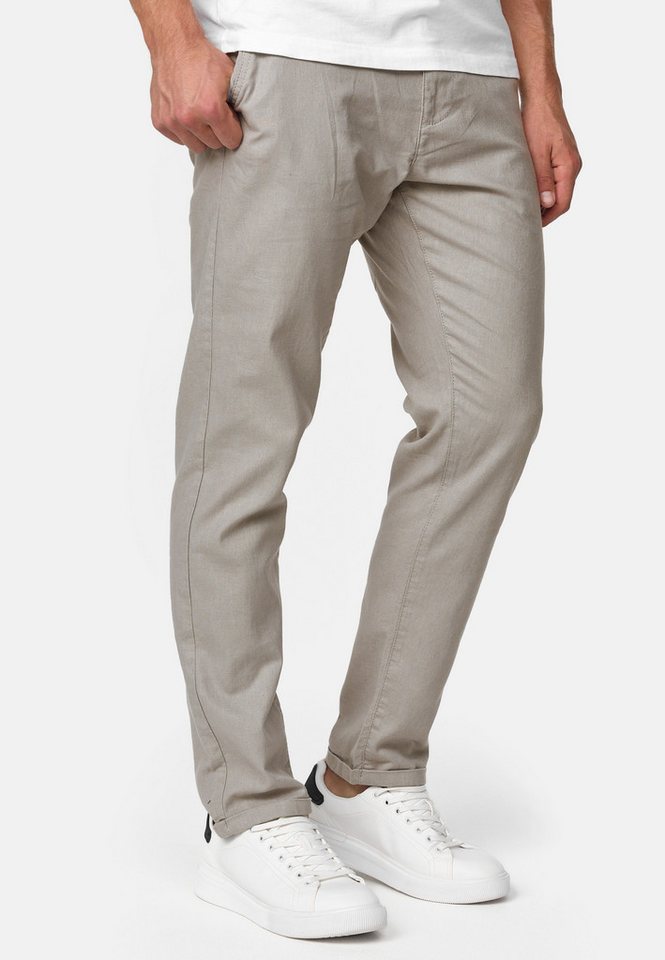 INDICODE Leinenhose Herren Haverfield Sommerhose Leinen Herrenhose mit 4 Taschen – Bild 4 von 5
