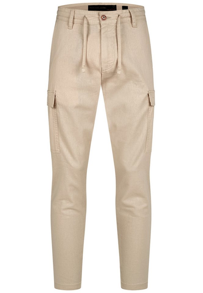 INDICODE Leinenhose Herren Leonardo Sommerhose Leinen Herrenhose mit aufgesetzten Taschen – Bild 2 von 5