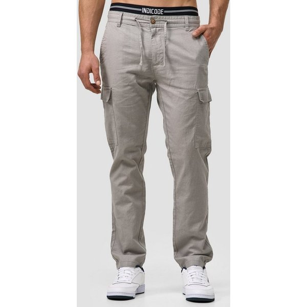 INDICODE Leinenhose Herren Leonardo Sommerhose Leinen Herrenhose mit aufgesetzten Taschen