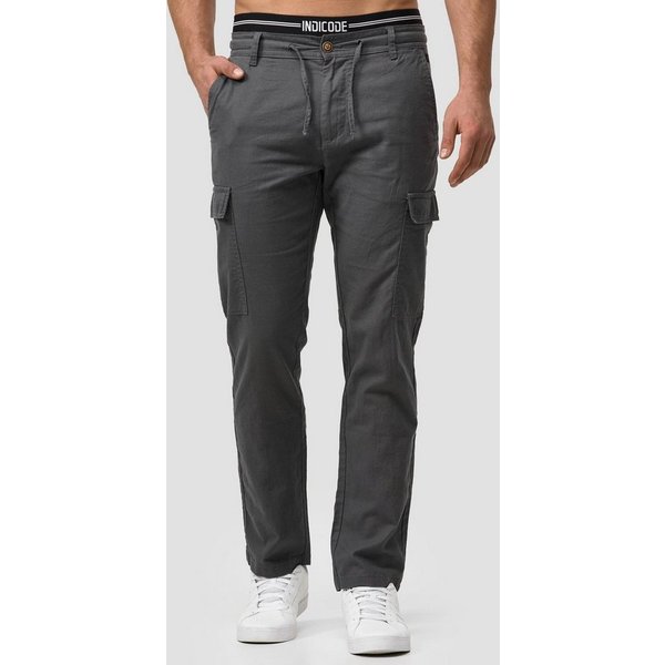 INDICODE Leinenhose Herren Leonardo Sommerhose Leinen Herrenhose mit aufgesetzten Taschen