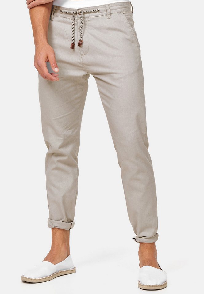 INDICODE Leinenhose Herren Veneto Sommerhose Leinen Herrenhose leichte Sommerhose mit Kordelzug – Bild 3 von 5