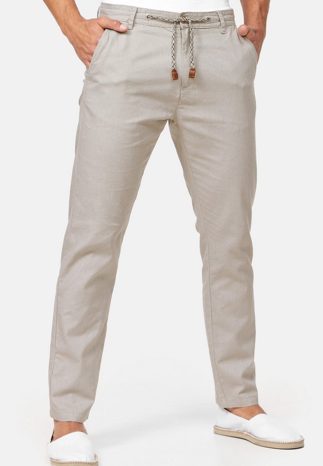 INDICODE Leinenhose Herren Veneto Sommerhose Leinen Herrenhose leichte Sommerhose mit Kordelzug – Bild 4 von 5