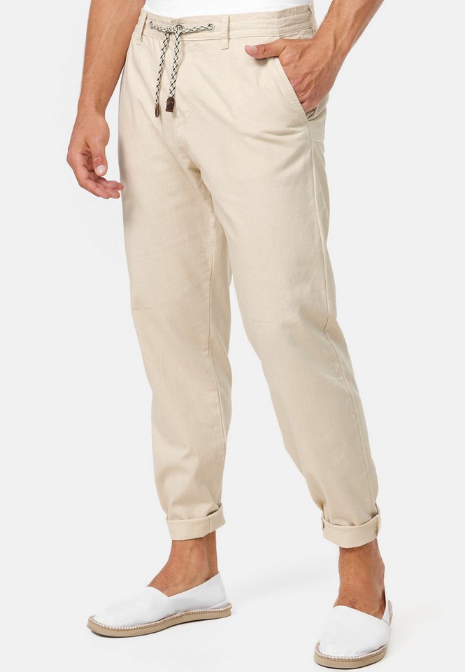 INDICODE Leinenhose Herren Veneto Sommerhose Leinen Herrenhose leichte Sommerhose mit Kordelzug – Bild 3 von 5