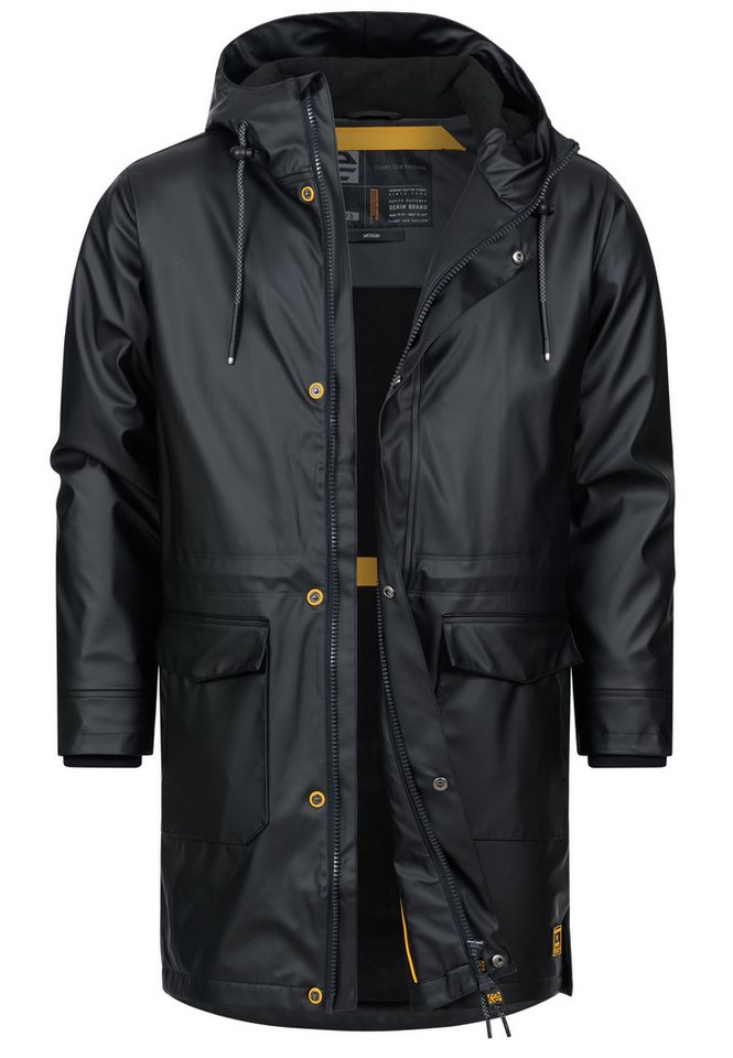 INDICODE Regenmantel Herren INTommy Nässeschutz Herrenjacke mit Kapuze und vielen funktionalen Taschen – Bild 2 von 5