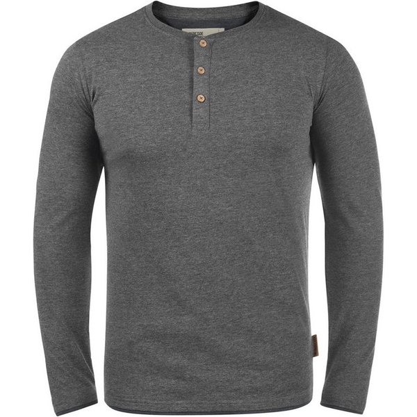 INDICODE Rundhalsshirt IDGifford Longsleeve mit Knopfleiste