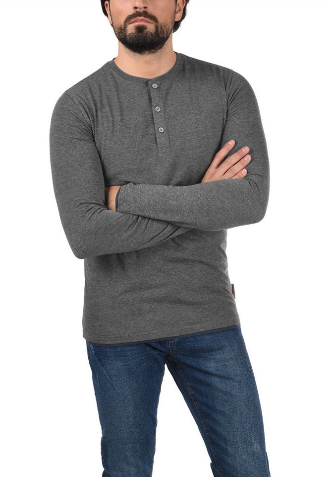 INDICODE Rundhalsshirt IDGifford Longsleeve mit Knopfleiste – Bild 2 von 5