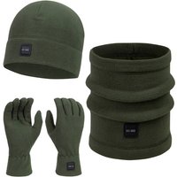 INDICODE Set Mütze Schal Handschuhe INGjert, Größe OS in Grün
