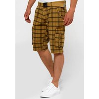 INDICODE Shorts Cargo Blixt, Größe M in Gelb