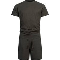 INDICODE Shorts & Shirt Set Comfy, Größe L in Grau