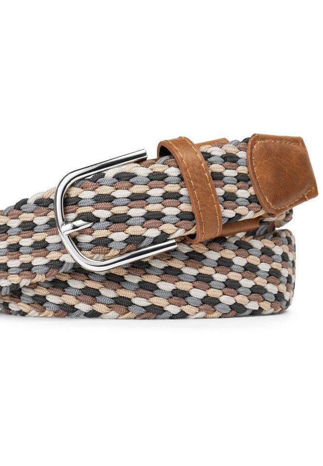 INDICODE Stoffgürtel Herren Anders Gürtel Canvas Belt (1-St., 1) Elastischer Flechtgürtel - Stoffgürtel, dehnbarer Gürtel ohne Löcher – Bild 3 von 5