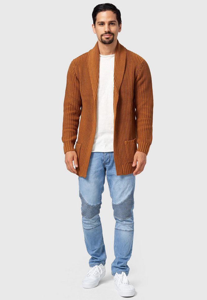 INDICODE Strickjacke Herren Anaheim Herrenstrickjacke mit 2 aufgesetzten Taschen – Bild 5 von 5