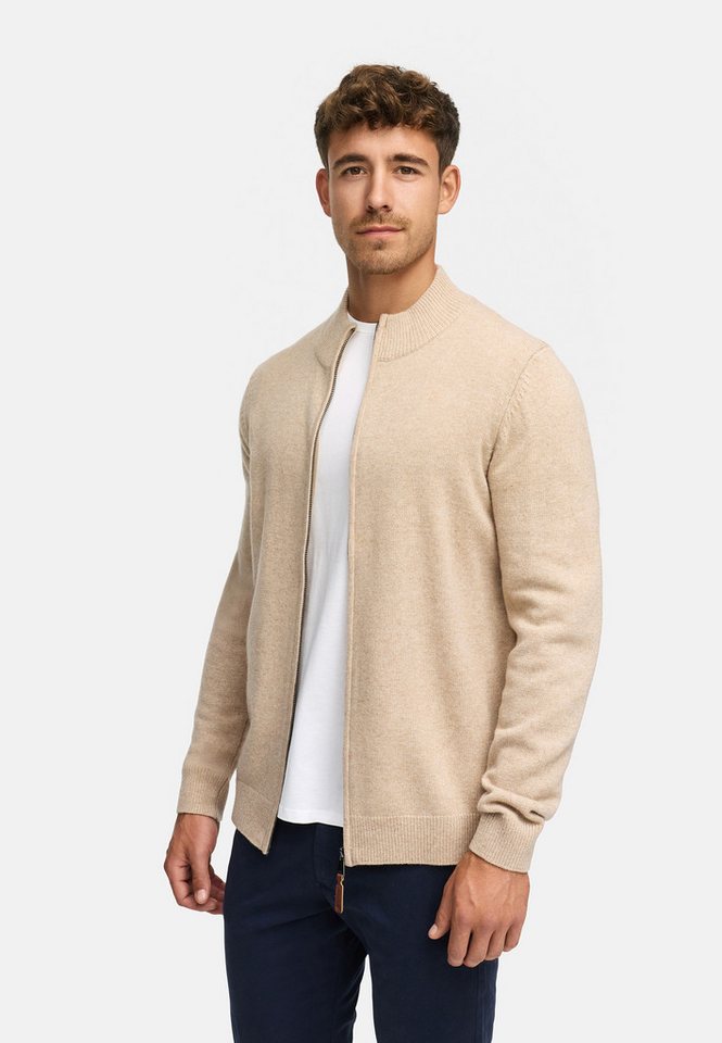 INDICODE Strickjacke Herren INMargous Cardigan Herrenstrickjacke Moderne Strickjacke mit Reißverschluss und Stehkragen – Bild 3 von 5