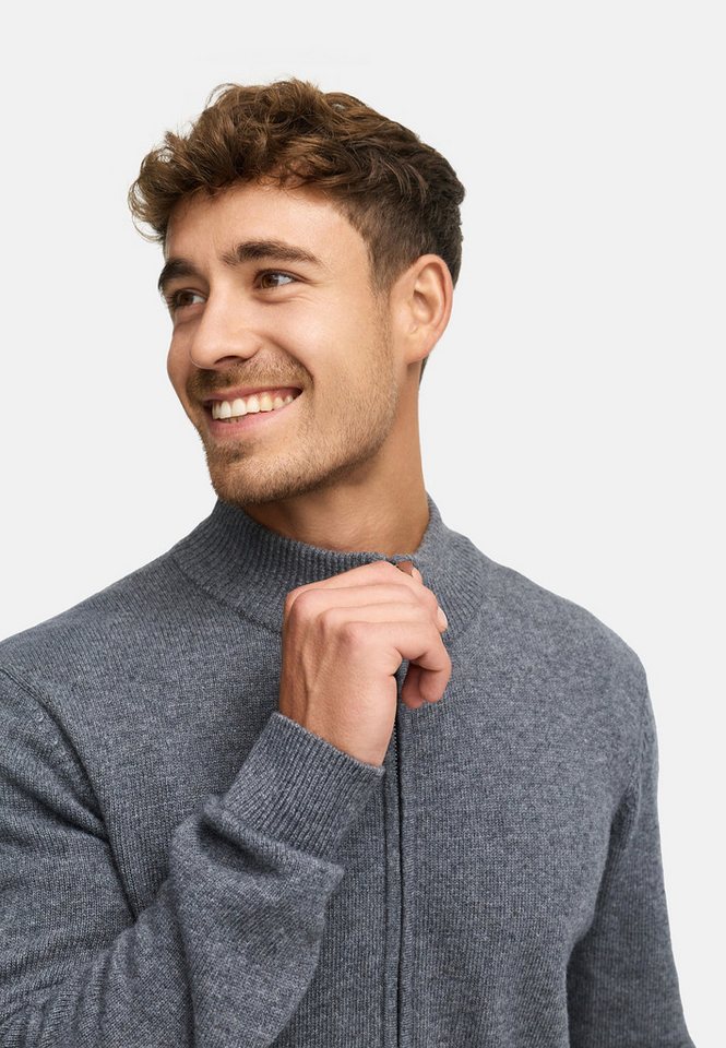 INDICODE Strickjacke Herren INMargous Cardigan Herrenstrickjacke Moderne Strickjacke mit Reißverschluss und Stehkragen – Bild 4 von 5